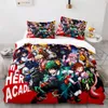 Nouveau Anime My Hero Academy ensemble de literie personnages d'anime ensemble de housse de couette 3d ensemble de lit reine King Size enfants garçons Textile de maison