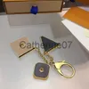 Key Rings Fashion Keychain Key Buckle Letters Design Handmade Leather Keychains Men Women Bag Pendants 6 Option Top Quality J230707