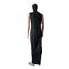 Sexy girls sleeveless Wrap Dress Party Black Skirt Women's Long Dresses Skirts with hood Back Zipper Halloween Cosplay Costumes