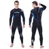 Badkläder Vinter Långärmad herr m Neopren våtdräkt Scuba Spearfishing Snorkling Surfing OnePiece Dykdräkt Tjock termisk baddräkt 230706