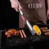 Churrasqueiras pinças para grelhar 45cm ferramenta longa clipe para grelhar aço inoxidável para cozinha cozinhar comida para churrasco 230706
