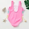 Maillot de bain 2 10Y enfant en bas âge bébé filles maillot de bain enfants maillots de bain tenue de natation dessin animé enfants maillot de bain filles 230705