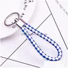 Keychains Lanyards Dhs Braided Pu Leather Rope Keychain Key Rings Fit Circle Car Bag Pendant Chains Holder Keyring Diy Fashion Jew Dhjpy