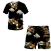 Survêtements pour hommes Sportswear Tshirtshorts 2 pièces dragon totem 3D impression créative Harajuku manches courtes 230705