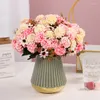 Decorative Flowers 30cm Artificial Hydrangea Clove Bouquet Silk Fake Wedding Party Home Decoration Flower Wreath DIY Decor