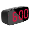 Väggklockor Smart Digital Väckarklocka Snooze Röd LED Rese-USB-skrivbord med 12/24H Datum Temperatur Snooze För Sovrum Svart