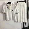 Set di abiti firmati Polo da donna Logo ricamato Top a maniche corte Gonna a vita alta Due colori