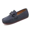 Baskets Jeunes Garçons Chaussures Décontractées Fabriquées À La Main Enfants Mocassins Chaussure Noir Gris Grand garçon Casual Slip On Flats Chaussures Daim Cuir Enfants Mocassins 230705