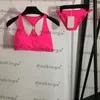 Sling Bikiniset för kvinnor Designer BH:ar Badkläder Personlighetsrem Design Flickbaddräkter 3 färger Sexig strandbaddräkt