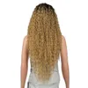 Perruques Synthétiques Bandeau Perruque Crépus Bouclés Cheveux Synthétiques Ombre Blonde 30 Pouces Doux Long Fibre Résistant À La Chaleur s pour Femmes 230227