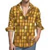 Chemises décontractées pour hommes chemise boule Disco lumières de fête imprimer à manches longues Blouses esthétiques personnalisées automne tendance haut surdimensionné