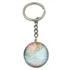 地球地球儀アートペンダントキーホルダーギフト世界旅行冒険家キーリング世界地図地球儀キーホルダー Jewelry287J
