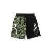 New Summer Style Men's and Women's Co branded Side Shark Camo Green Shorts Youth Loose Fit Sports Casual Pants a bathing ape Asian Size M-3XL