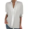 Blouses pour femmes été mode col montant demi manches pull solide court femmes T cou hauts pour chemises fraîches