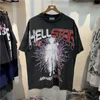 Дизайнерская модная одежда футболка Tshirts Hellstar Studios звуки изготовлены старые буквы с коротким рукавом мужская хип-хоп.