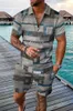 Мужские спортивные костюмы Sumer Cool Polo Shorts Short Set Fashion Tuice Cult Casual Down Down Town Down Workper одежда пива наряд для печати уличный костюм