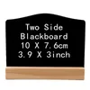 Blackboards 6pcs Doublesided Mini Blackboard Wooden Message Board Decorative Chalkboard for Shop Bar Coffee House Small Size Board with Ba 230706