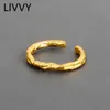 LIVVY Silver Color Fashion Simple Twist Rope Rings Women Opening Geometric 2021 Trend Party Gifts Accessories