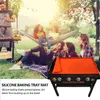 BBQ Grills Nonstick Grill Mat Griddle Silicone Baking Cooking Grilling Protective Sheet Heat Resistant Cover For Home 230706