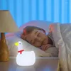 Luzes noturnas para crianças gansos fofos nightlamp usb recarregável regulável com função de temporização quarto decorativo kidsroom