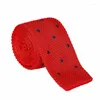 Bow Ties Tie Knitting 5CM Dot Mens Party Formal Accessories Neck Red Adult Navy Pre-Tied Cravat Prom Luxury HJ89