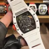 Richa Milles Zwitserse zf-fabriek Horloge Mechanisch uurwerk Uurwerk Topkwaliteit Sportstijl Nieuwe tonvormige Rm055 Volautomatische uitsparing Blanke keramische tape Mal