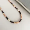 Choker ręcznie robiony kamień naturalny granat czerwona żyła jaspisowe koraliki naszyjnik z pereł słodkowodnych dla kobiet biżuteria letnia unikalny Design Dropshippin