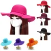 2023 New Fedora Hat Multi color Fedora hat New women # 039; s cappello di feltro colorato con fiocco a tesa larga cappello da festa sombrero hombre