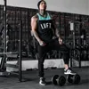 Herren-Tanktops Marke Gym Workout Männer Tanktops Patchwork Fitness Ärmelloses Shirt Stringer Herren Bodybuilding Männer Sportbekleidung Weste Muscle Singlet 230705