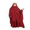 Muslim Women Hijab Dress Prayer Garment Set Long Khimar Jilbab Abaya Full Cover Ramadan Gown Islamic Niqab Musulman Ensembles237e