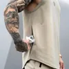 Męskie podkoszulki marki Gym Stringer Tank Top mężczyźni odzież do kulturystyki bawełniana koszulka bez rękawów mężczyzna kamizelka fitness podkoszulek odzież sportowa Workout Tanktop 230705