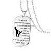 Pendentif Colliers À Mon Fils Fille Inspirant Pour Garçons Filles En Acier Inoxydable Dog Tag Perles Chaînes Papa Maman Bijoux Cadeau Drop Del Dhrwj