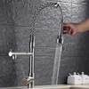 Keuken Kranen Lente Styl Wastafel Kraan Met Pull Out Vessel Sink Mengkraan Badrandcombinaties Robinet Nikkel/Chroom/Goud