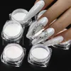 Nail Glitter 1Box Blanc Fée Chrome Perle Poudre À Ongles Verre Merrainbow Aurora Pigment Poussière Glitter Nail Art UV Gel Vernis Paillette LAB0107 230705