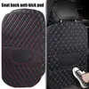 New PU Leather Car Anti-Kick Mats Seat Back Mount Soft Leather Protector Cover with Storage Pockets Auto Accessories Interior