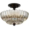 Ceiling Lights York Downtown Park Imported Elegant Daisy Amber Lace Semi-ceiling Lamp.
