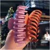 Hair Accessories Solid Colors Grils Large Shower Clip Fashion Childrens Gril Claws Hairpin Christmas Headdress Korean Plastic Access Dhiof