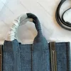 Denim Shoulder Bag Designer Bags Small Woody Tote Bag Calfskin Handbag Women Shopping Bag Shoulder Wallet Purse