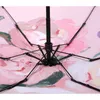 Parasol mini słoneczny parasol deszczowy parasol anty-uv 6-filading Parasol Portable Lekkie kobiety mężczyzn Pocket Sunshade parasol na podróż