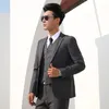 メンズスーツ ブレザー Shenrun 男性 スリム ビジネス フォーマル カジュアル クラシック スーツ 結婚式 新郎 パーティー プロム シングルブレスト カラー ブラック グレー ネイビー ブルー 230705