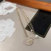 Дизайнерские золотые буквы C-буквы CCity Подвесной ожерелья для подвесной ожерелья Crysatal Athestone Choker Brand Ожерелья для женщин для женщин.