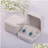 Boîtes à bijoux 6 couleurs Fashion Veet Cases pour seulement Dangle Boucles d'oreilles Emballage cadeau Taille d'affichage 70Mmx80Mmx40Mm Drop Delivery Dhjcx