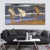 Beach Landscape Painting Running Along The Beach Joaquin Sorolla Y Bastida Canvas Art Handmade High Quality Wall Decor