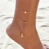 Obrączki ananas wisiorek łańcuszek na kostkę zroszony N łańcuszek na kostkę Fashion Style dla kobiet Summer Beach biżuteria na stopy akcesoria hurtownia