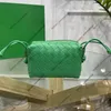 7A Designer Bag Woman Womens Mini Loop Handgjorda vävda plånböcker Toppkvalitet 98090 Crossbody äkta läder handväska väv axelkoppling kvällspåsar lyxiga plånböcker