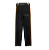 Designer Loose Men Sports Casual Pants Jogger Side Stripes Solid Joggers Sweatpants Rainbow Trousers Elastic Waistpq4o