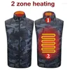 Hunting Jackets Hiking Vest Outdoor Men Electric 11 Zones Heated USB Heating Thermal Warm Clothes Camping