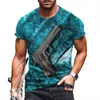 남자 T 셔츠 총 셔츠 남자 3D 프린트 느슨한 멋진 권총 탑 티 의류 대형 짧은 슬리브 카미