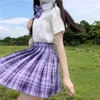 Clothing Sets Japanese School JK Uniform Korean Skirt Seifuku Plaid South Korea Students Pleated Girl Blouse