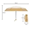 Parasol mini słoneczny parasol deszczowy parasol anty-uv 6-filading Parasol Portable Lekkie kobiety mężczyzn Pocket Sunshade parasol na podróż